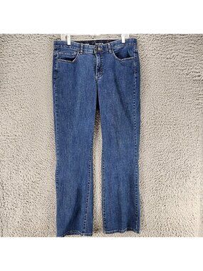 Lee Jeans Womens 14 Blue Stretch Denim Straight Comfort Waistband
